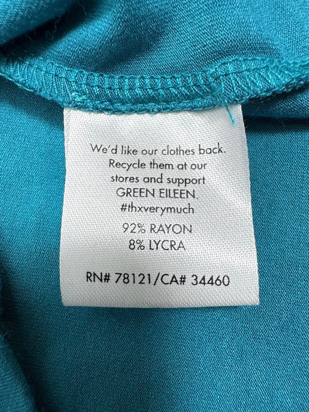 Eileen Fisher Turquoise Scoop Neck Tank - Picture 9 of 11